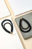 Layered Beaded Teardrop Cutout Earrings