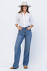 NEW Judy Blue HW Trouser Jean Wide Leg