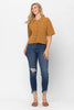 Judy Blue Mid Rise Shark Bite Slim Fit