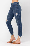 Judy Blue Mid Rise Shark Bite Slim Fit