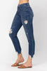 Judy Blue Mid Rise Shark Bite Slim Fit