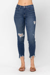 Judy Blue Mid Rise Shark Bite Slim Fit