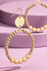 Wood Beaded Circle Drop Earrings -6 Colors