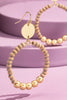 Wood Beaded Circle Drop Earrings -6 Colors