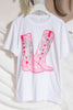 Glitter Western Boot Graphic Tees
