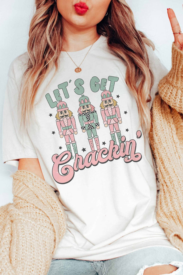 Let's Get Crackin' Graphic Tee - Blush & Cactus