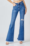 Risen Low Rise Flare Jeans