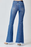 Risen Low Rise Flare Jeans