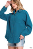 Oversized Raw Edge Shirt - 2 Colors
