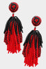 NEW Seed Beaded Tassle Dangle Earrings - 2 Colors