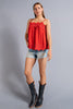 Crinkled Challis Cami Top