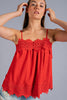 Crinkled Challis Cami Top