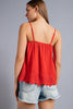 Crinkled Challis Cami Top
