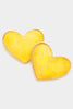 Gold Foil Detailed Heart Stud Earrings - 4 Colors