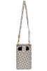 Triangle Checkered Card Holder with Shoulder Strap