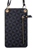 Triangle Checkered Card Holder with Shoulder Strap