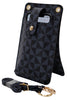Triangle Checkered Card Holder with Shoulder Strap