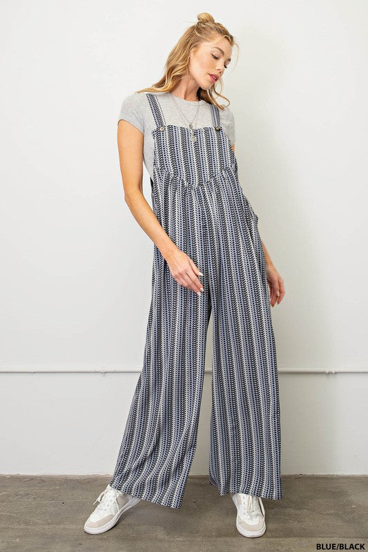 Wide Leg Overall with V Front Yoke Bib