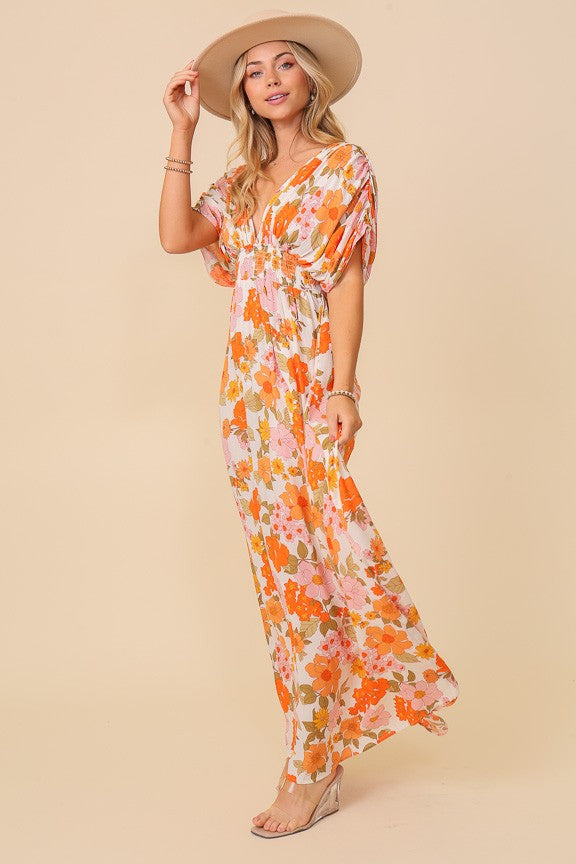 SALE Floral Print Brunch Maxi Dress