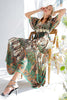 Green Paisley Printed Maxi Dress