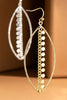Brass Marquise with Circle Charms accent dangle drop earrings