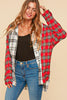 Plaid Color Block TwoFer Button Down Shirt