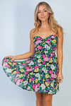 Sleeveless Floral Print Woven Dress