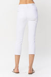 Judy Blue Mid Rise White Capri