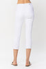 Judy Blue Mid Rise White Capri