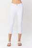 Judy Blue Mid Rise White Capri