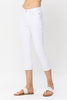 Judy Blue Mid Rise White Capri
