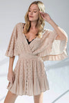 Butterfly Sleeveless Lace Dress