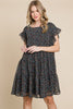 XMAS July -Floral Chiffon Printed Tiered Dress