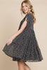 XMAS July -Floral Chiffon Printed Tiered Dress