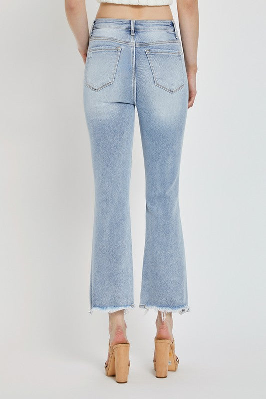 Risen High Rise Crop Flare Jeans - Curvy Size