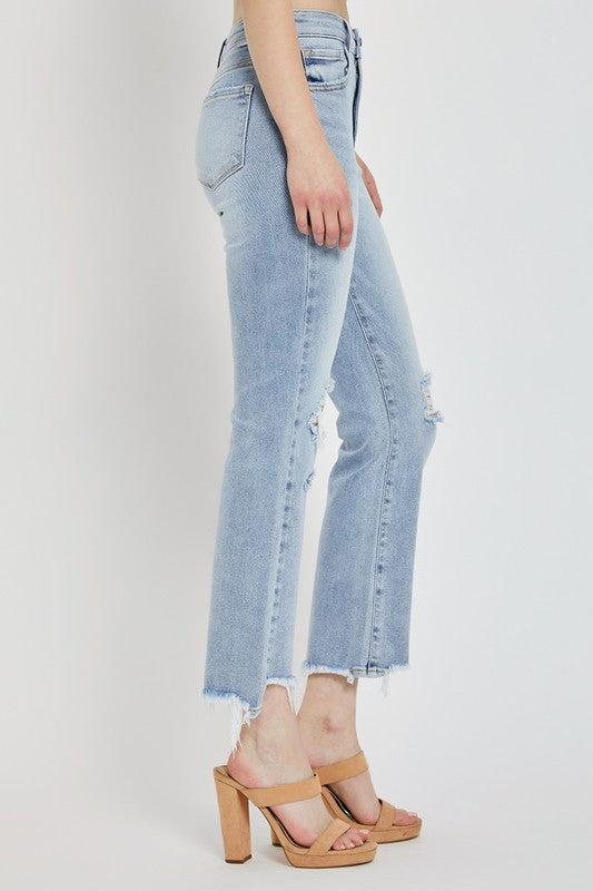 Risen High Rise Crop Flare Jeans - Curvy Size