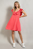 Ruffle and Cross Back Detail Tunic Dress