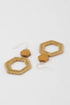 Weaved Hexagon Earrings - 2 Colors