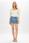 XMAS JULY Judy Blue MR Denim Snake Print Cut Offs Shorts - Curvy Size