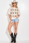 Cow girl boots short sleeve top