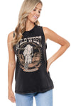 Wild West Cowboys Cattle Graphic Tank Top