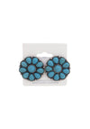 Western Style Turquoise Stone Dangle Clips
