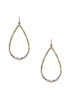 Metal Rhinestone Teardrop Dangle Earring - 2 Colors