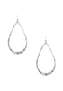 Metal Rhinestone Teardrop Dangle Earring - 2 Colors