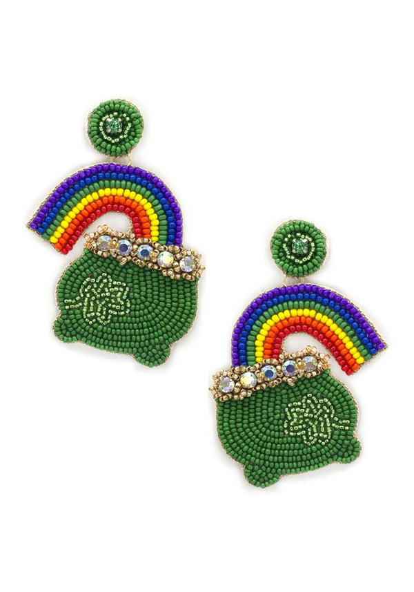Rainbow Pot Post Earring