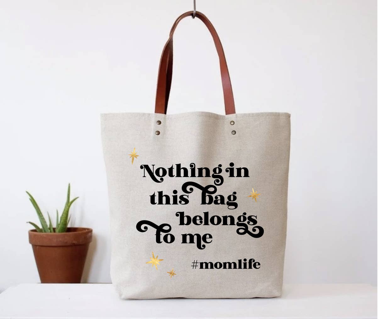 Gifts: Hashtag Mom Life Tote Bag