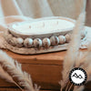 NEW Beaded Dough Bowl Pottery Candle- Beach Linen Scent