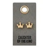 Faithworks Leather Tag Crown Earrings