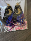 Moon Child Bead Fringe Earrings