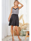 Sequin Detail Satin Dress